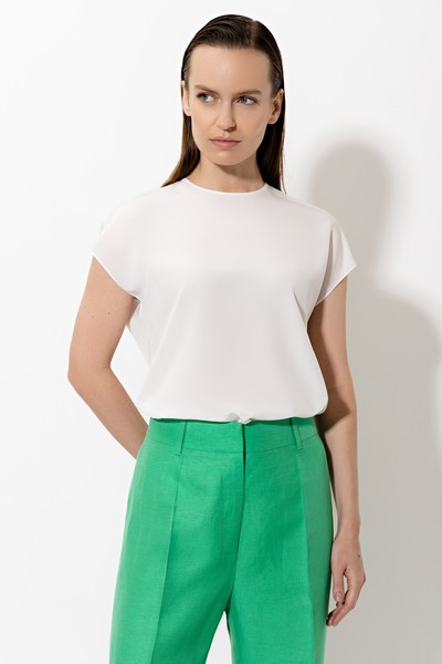 Блузка VASSA&Co, пол женский, цвет белый