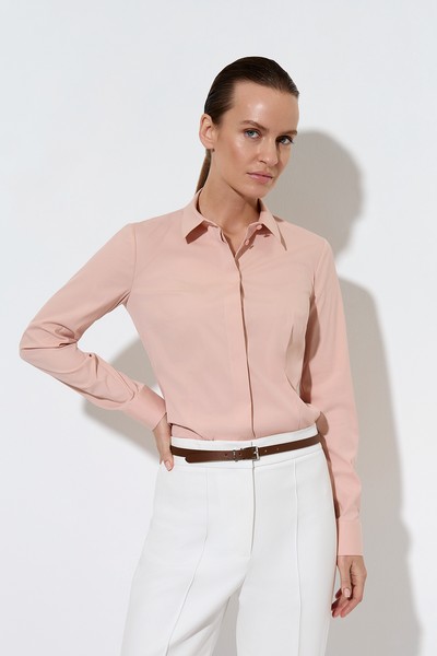 Рубашка VASSA&Co, пол женский, цвет бежевый