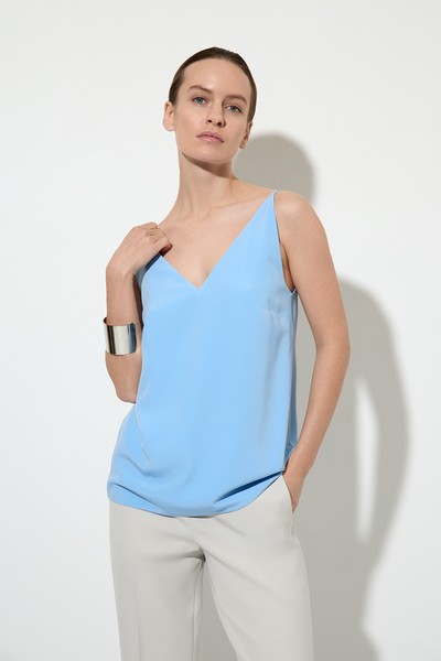 Топ в бельевом стиле VASSA&Co, пол женский, цвет голубой