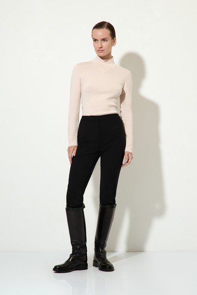 Зауженные брюки с молниями VASSA&Co, пол женский, цвет черный