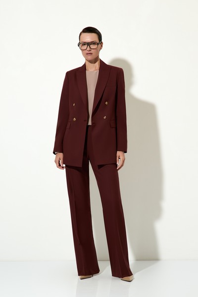 Брюки классические прямые VASSA&Co, пол женский, цвет коричневый