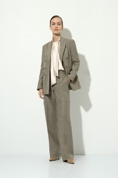 Брюки в клетку VASSA&Co, пол женский, цвет коричневый