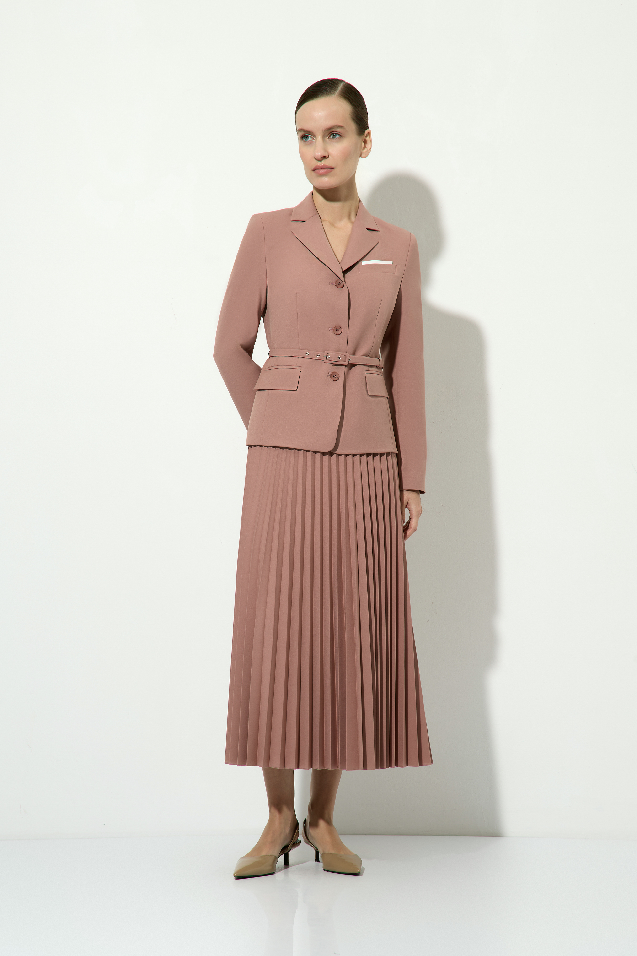 Юбка плиссированная VASSA&Co, пол женский, цвет розовый