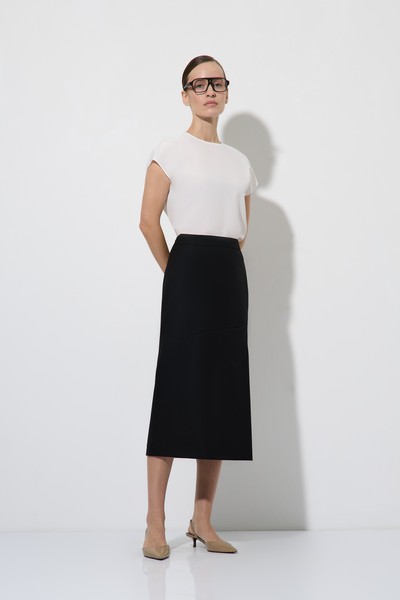 Юбка-миди с разрезом VASSA&Co, пол женский, цвет черный