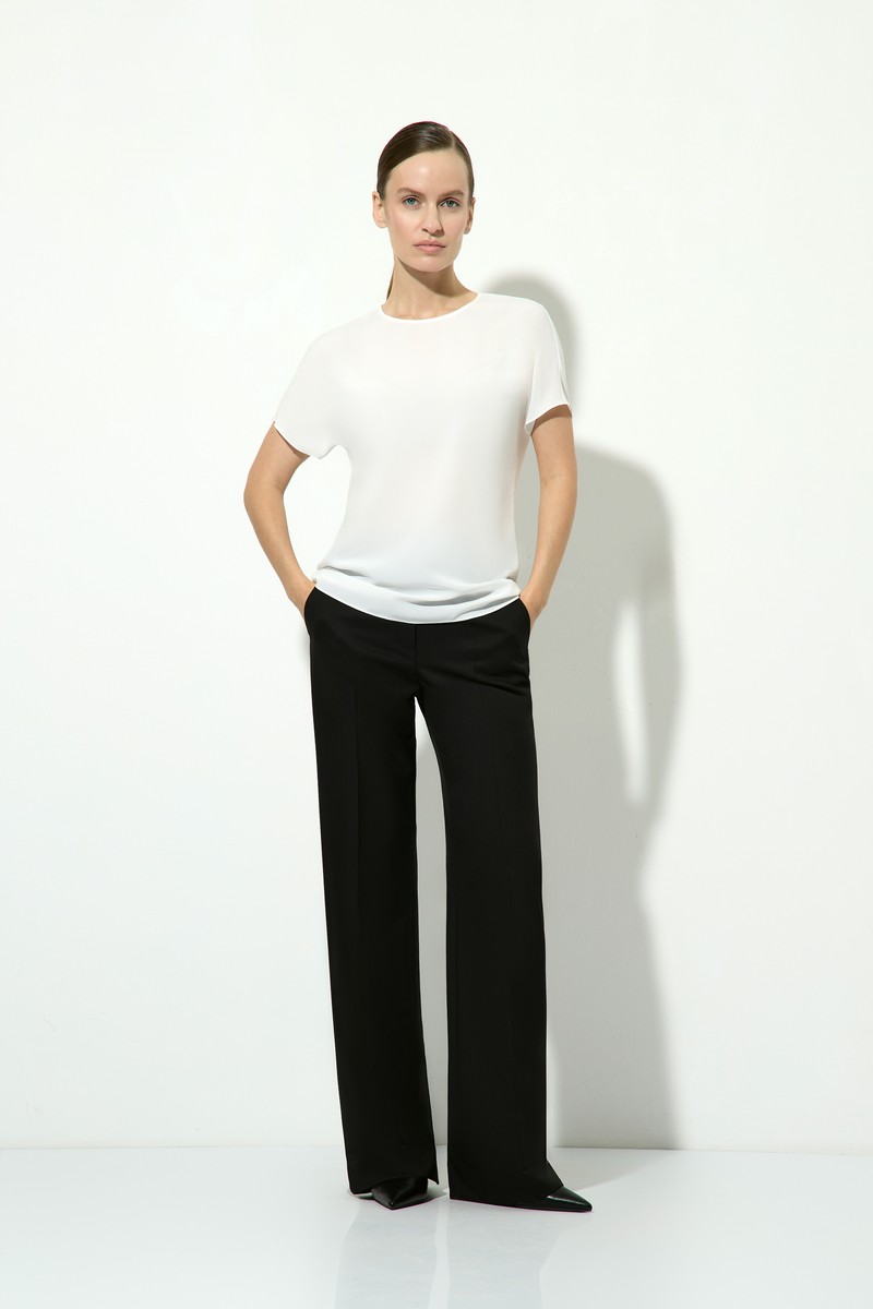 Блузка белая VASSA&Co, пол женский, цвет белый