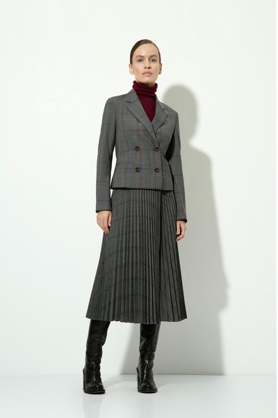 Юбка плиссированная VASSA CODE, пол женский, цвет серый