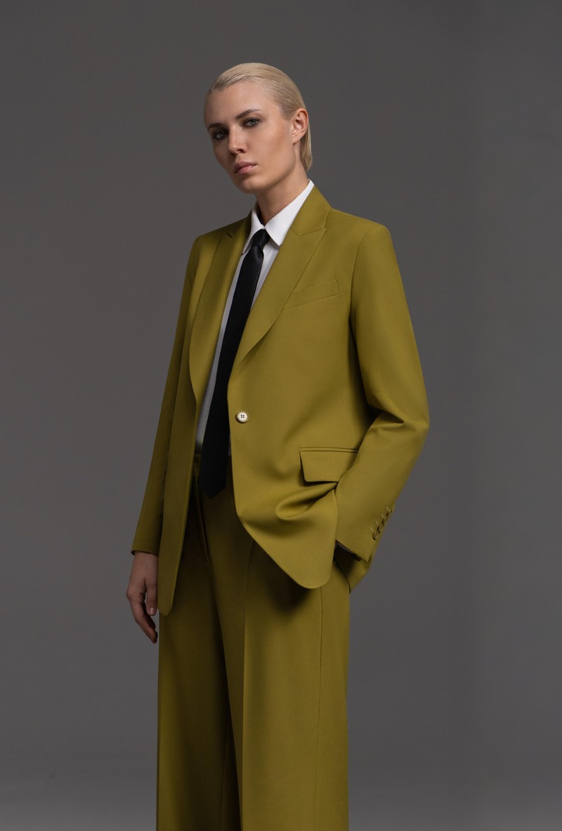 Однобортный жакет VASSA&Co, пол женский, цвет хаки