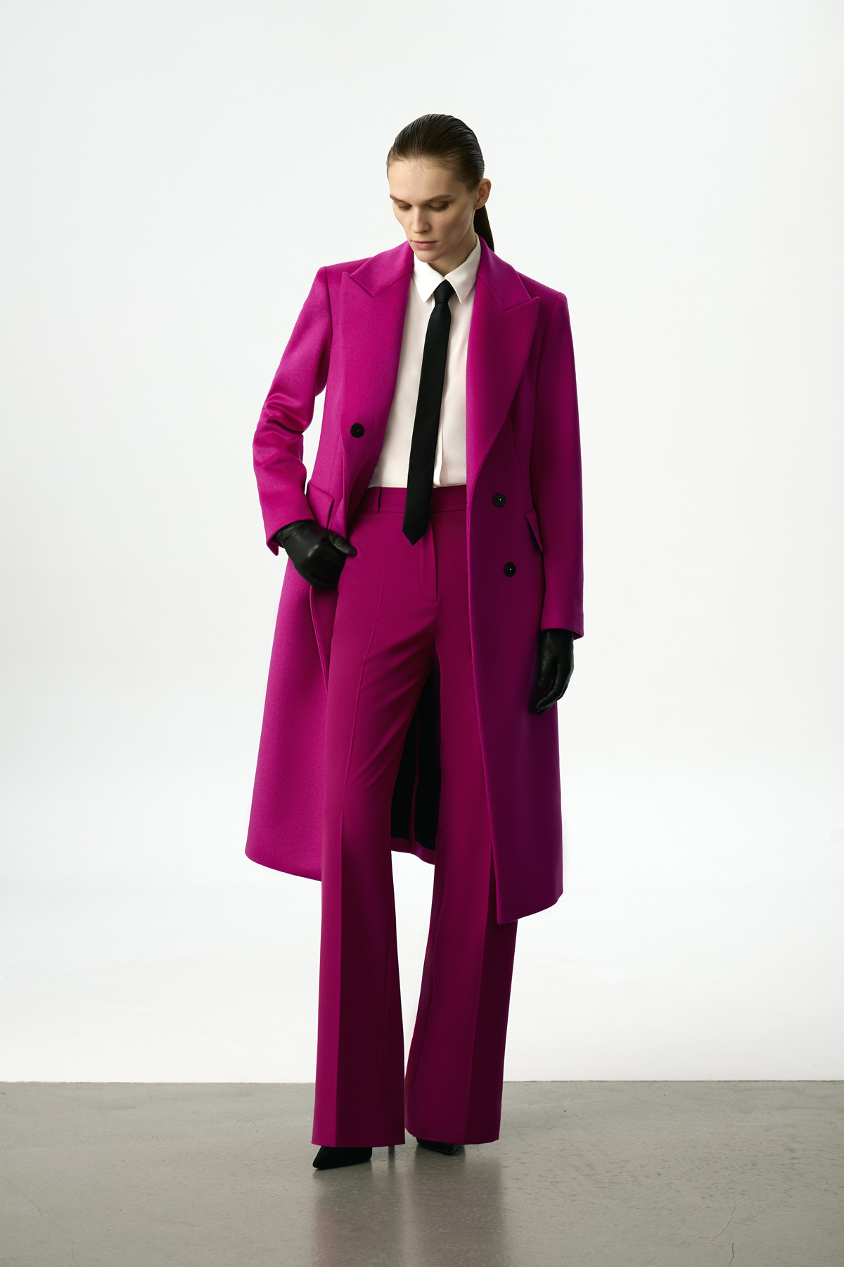 Пальто в оттенке темная фуксия VASSA&Co, пол женский, цвет фиолетовый