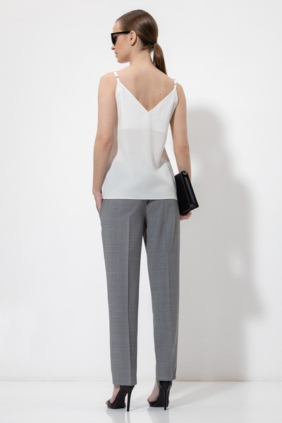 Топ в бельевом стиле VASSA&Co, пол женский, цвет белый, фото №3