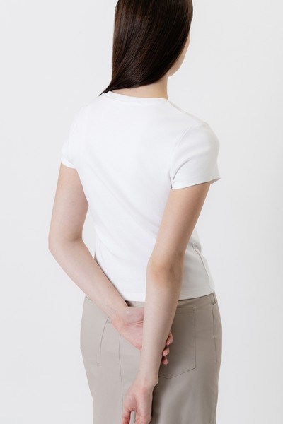 Базовая футболка VASSA CODE, пол женский, цвет белый, фото №4