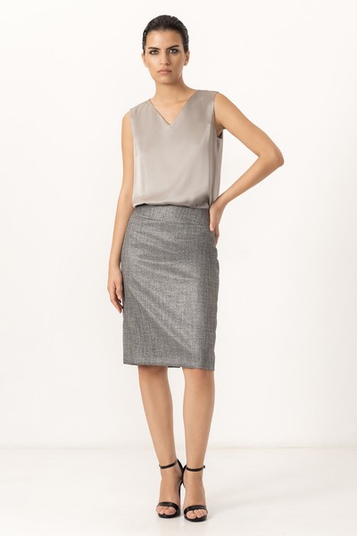 Топ VASSA&Co, пол женский, цвет серый, фото №3