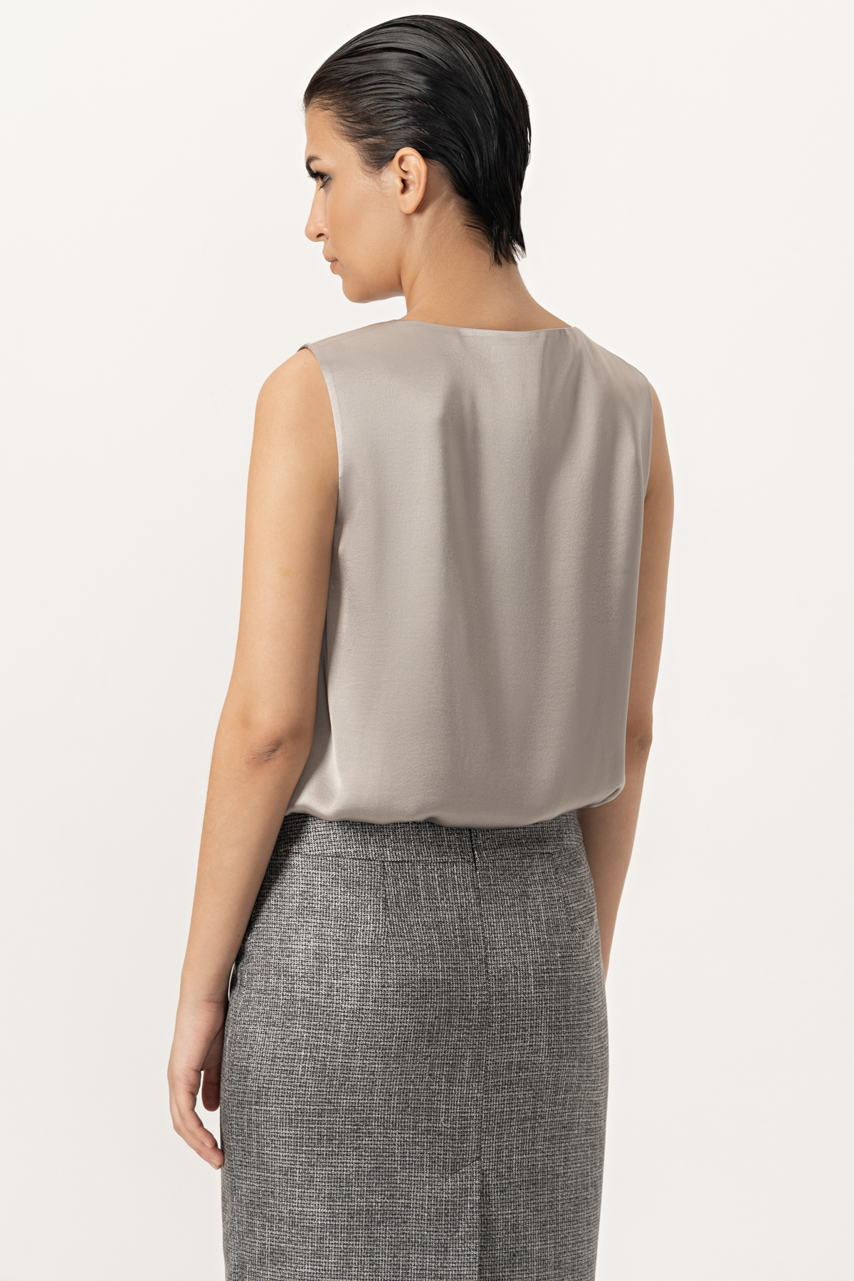 Топ VASSA&Co, пол женский, цвет серый, фото №2