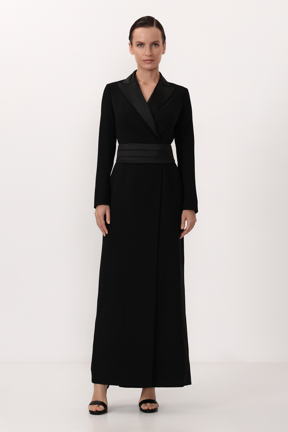 Платье-смокинг VASSA&Co, пол женский, цвет черный, фото №3