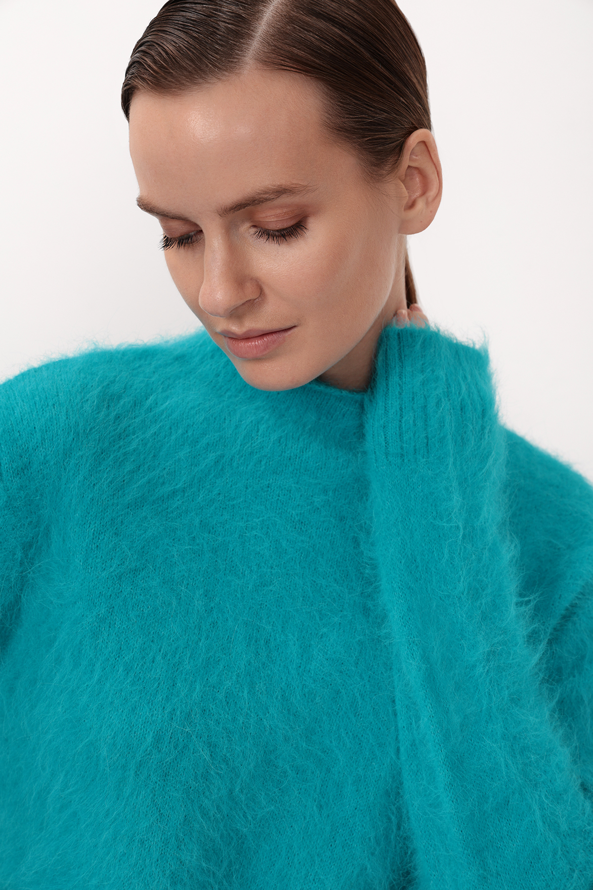 Джемпер VASSA CODE, пол женский, цвет голубой, фото №3