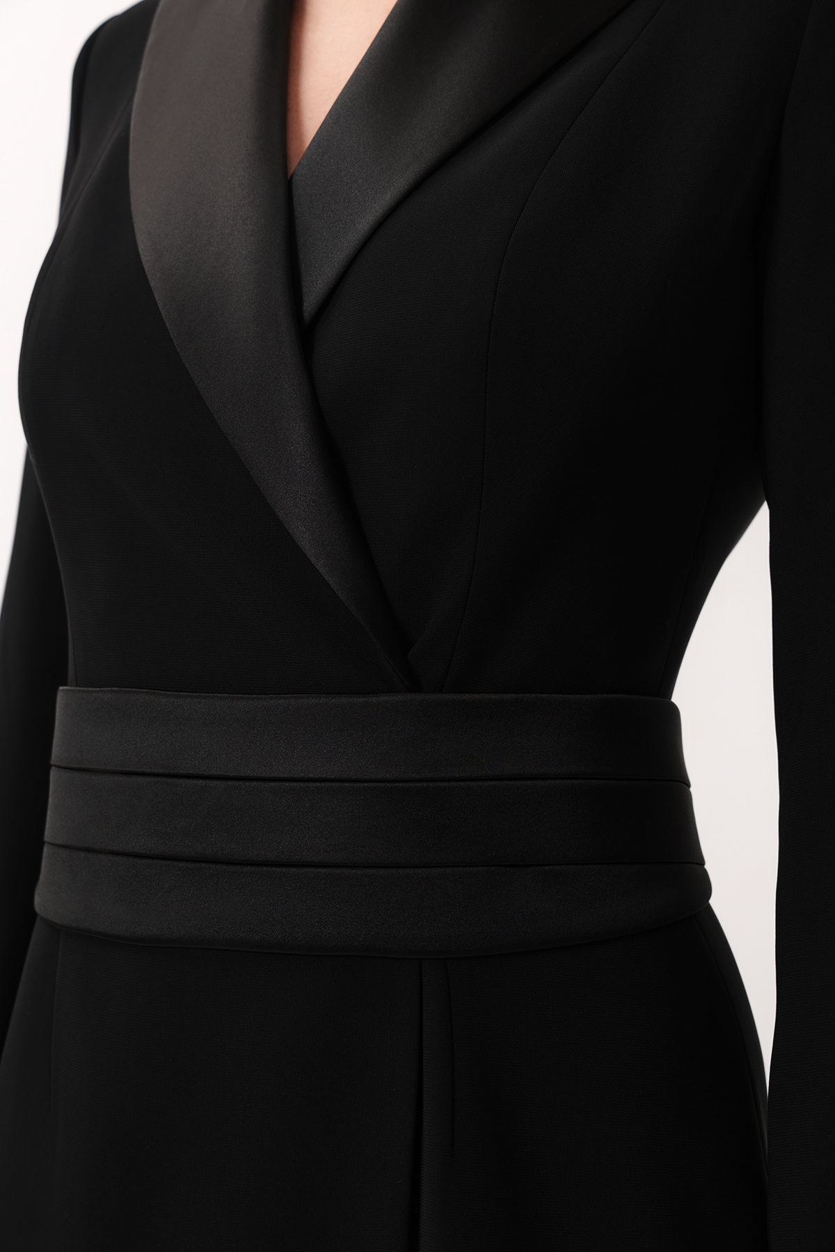 Платье-смокинг VASSA&Co, пол женский, цвет черный, фото №4