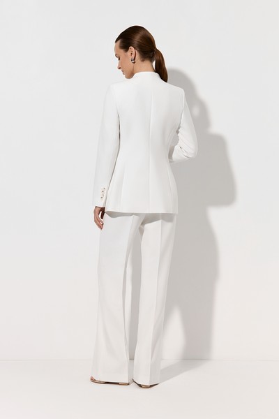 Жакет с асимметричным бортом VASSA&Co, пол женский, цвет белый, фото №3