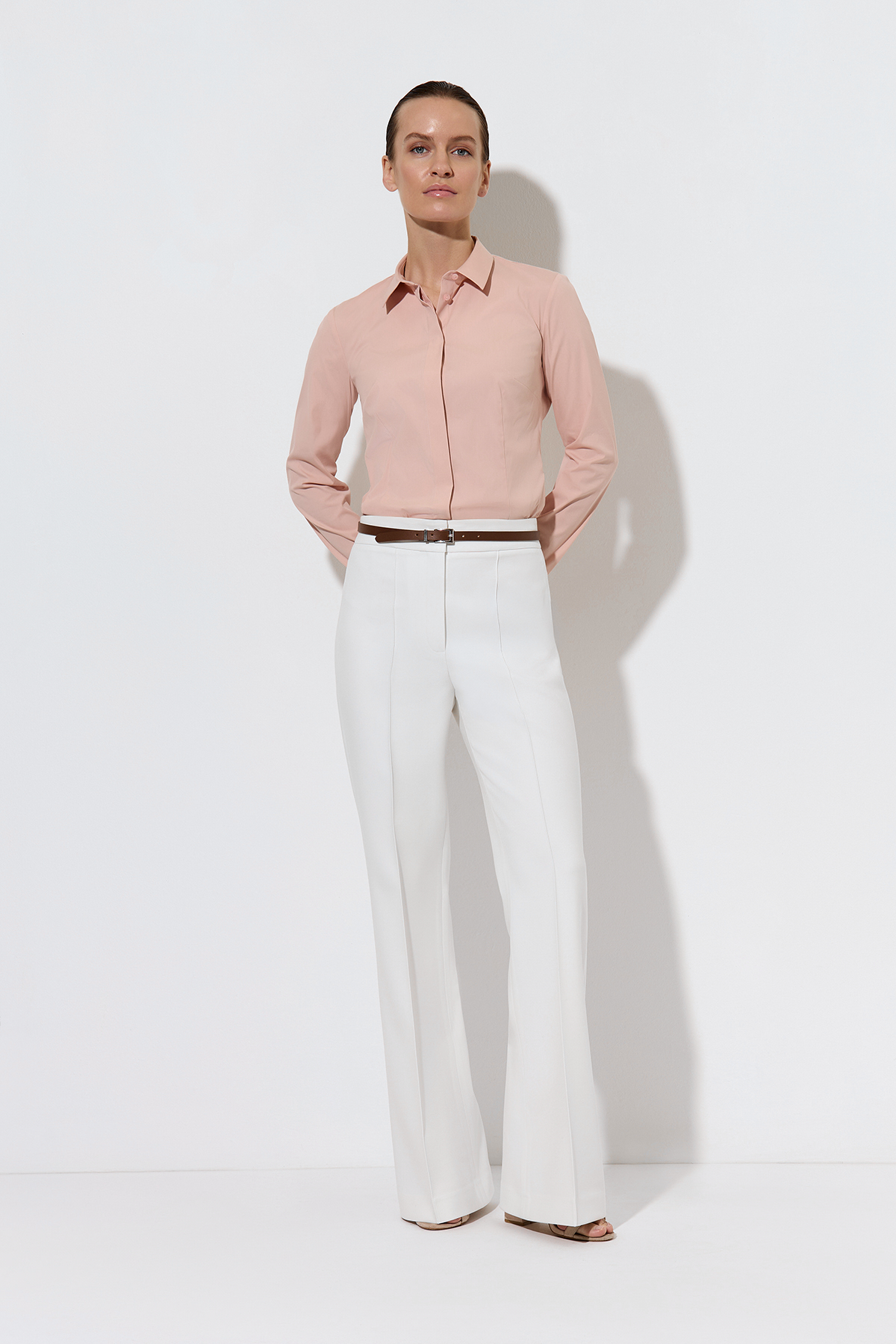 Рубашка VASSA&Co, пол женский, цвет бежевый, фото №4