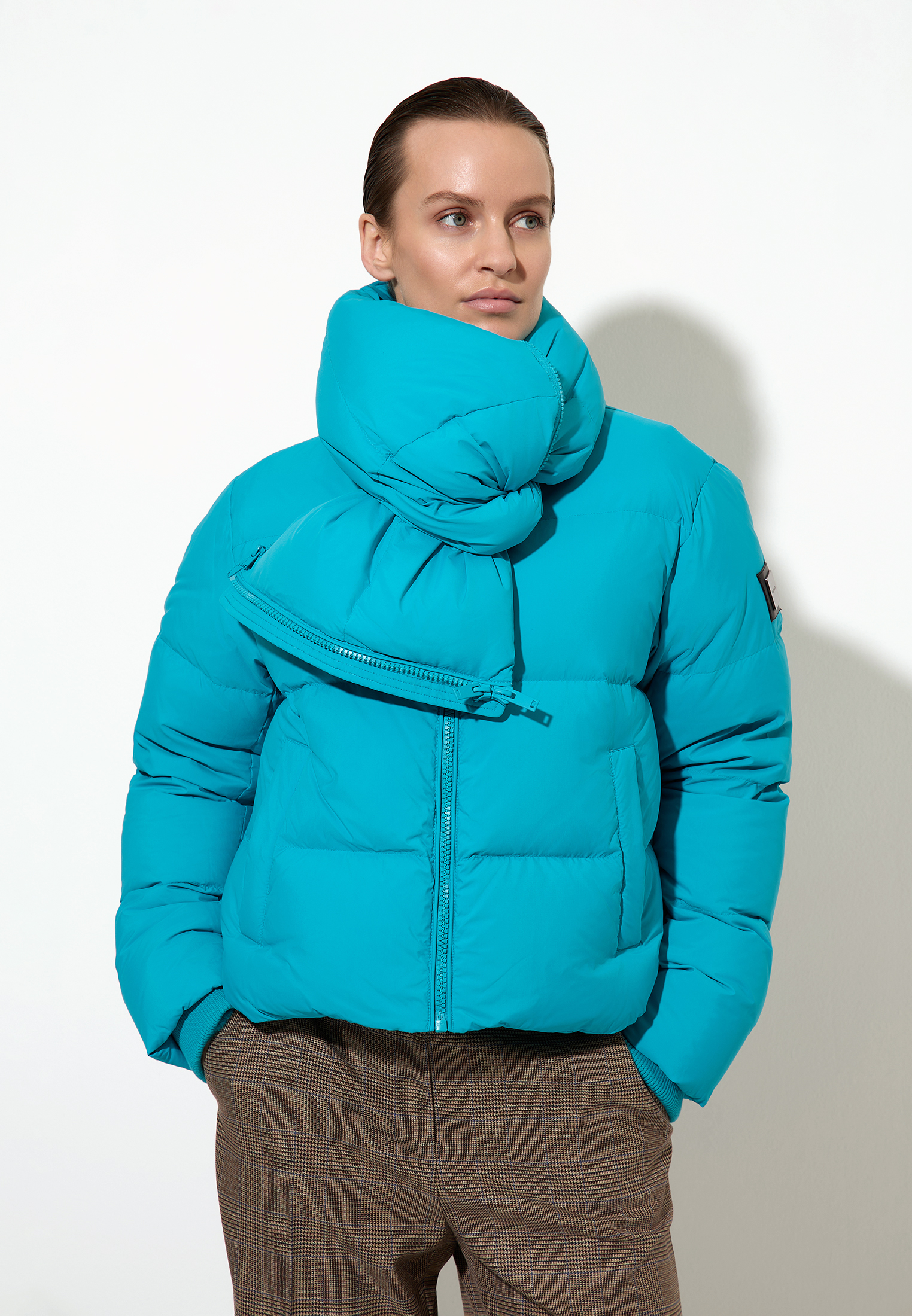 Пуховик-трансформер VASSA&Co, пол женский, цвет голубой, фото №3