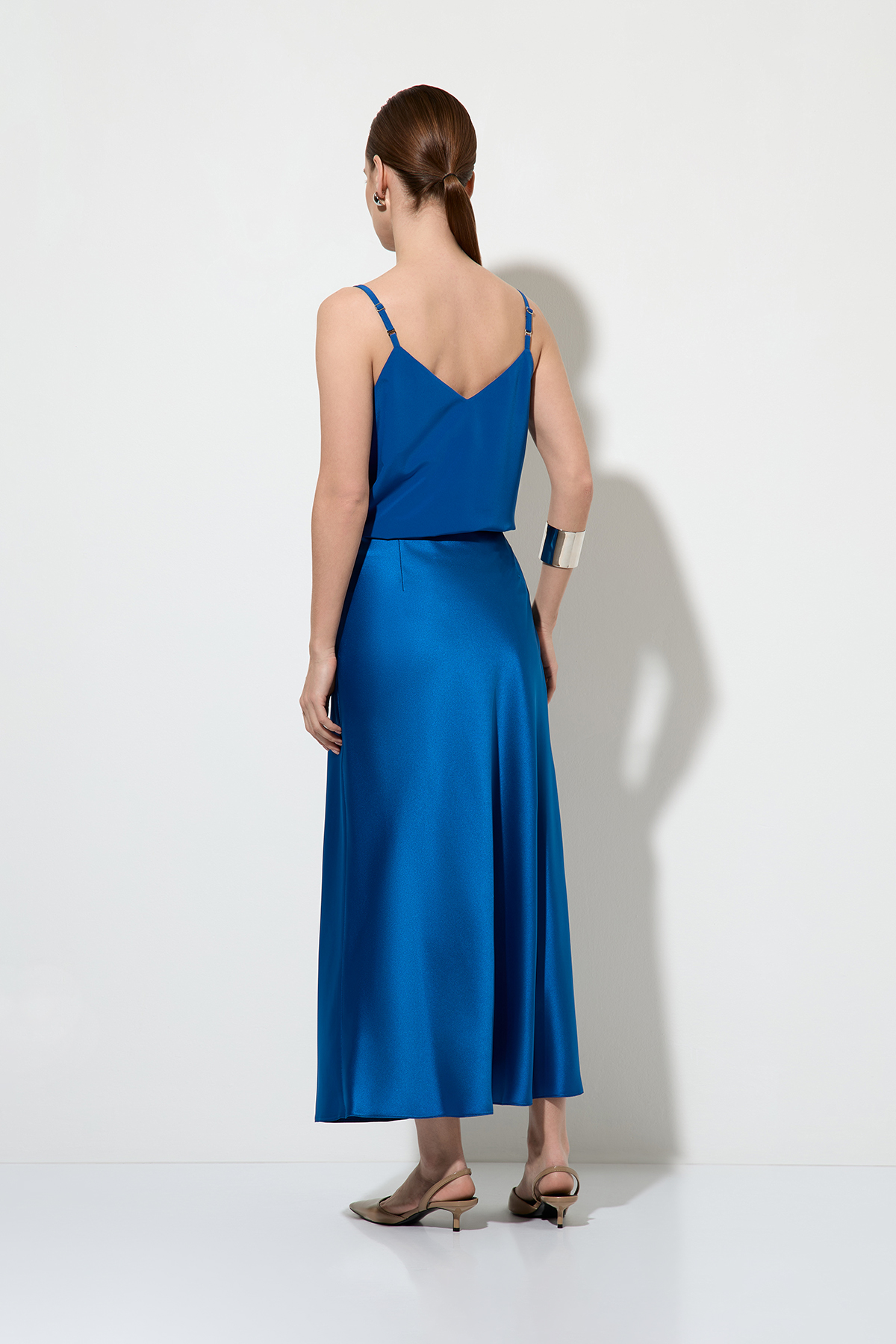 Топ в бельевом стиле VASSA&Co, пол женский, цвет синий, фото №5