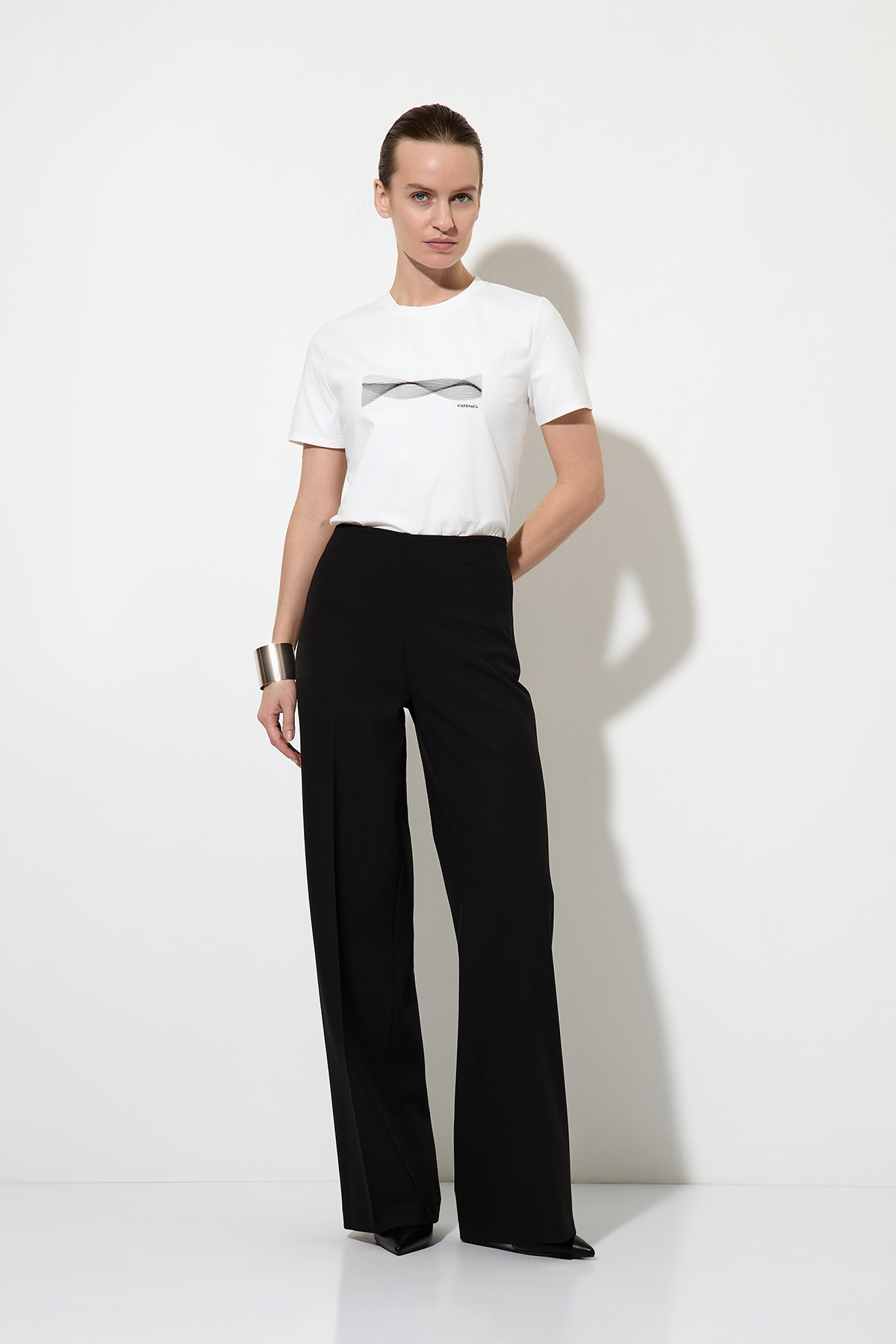 Брюки VASSA&Co, пол женский, цвет черный, фото №2