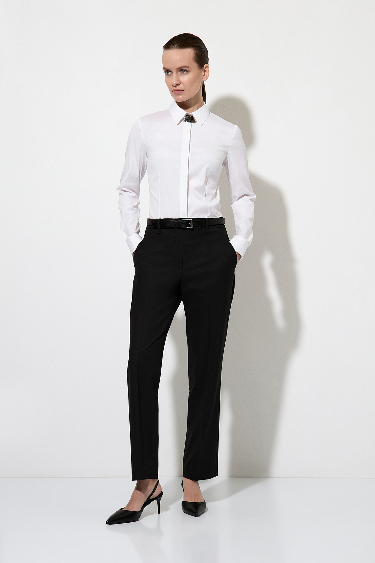 Рубашка VASSA&Co, пол женский, цвет белый, фото №4