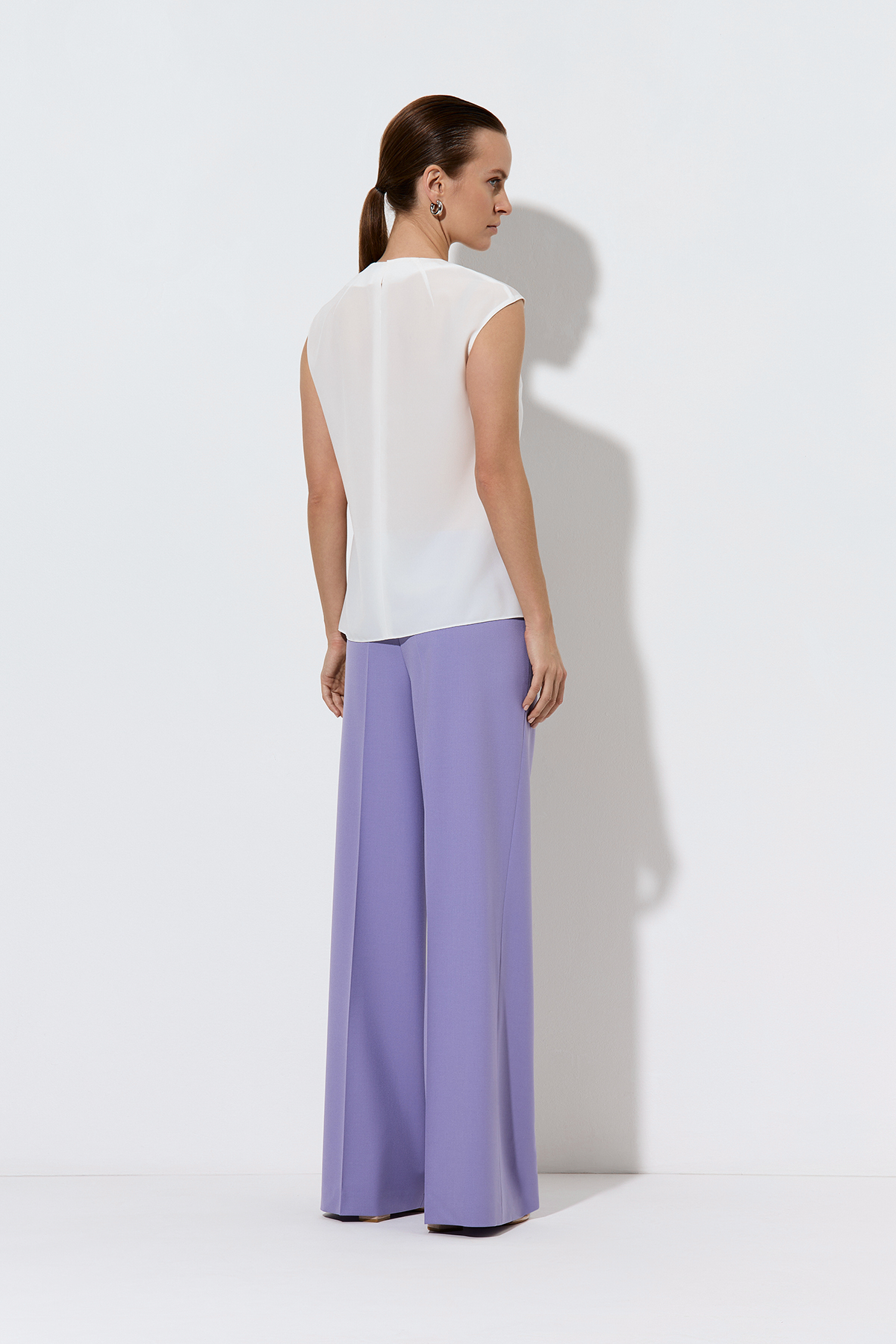 Базовый топ VASSA&Co, пол женский, цвет белый, фото №5