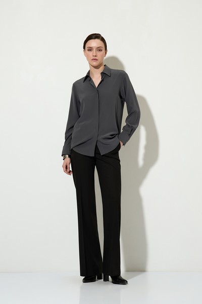 Брюки прямого кроя VASSA&Co, пол женский, цвет черный, фото №2