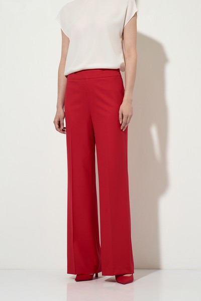 Брюки со скрытой застежкой VASSA&Co, пол женский, цвет красный, фото №6