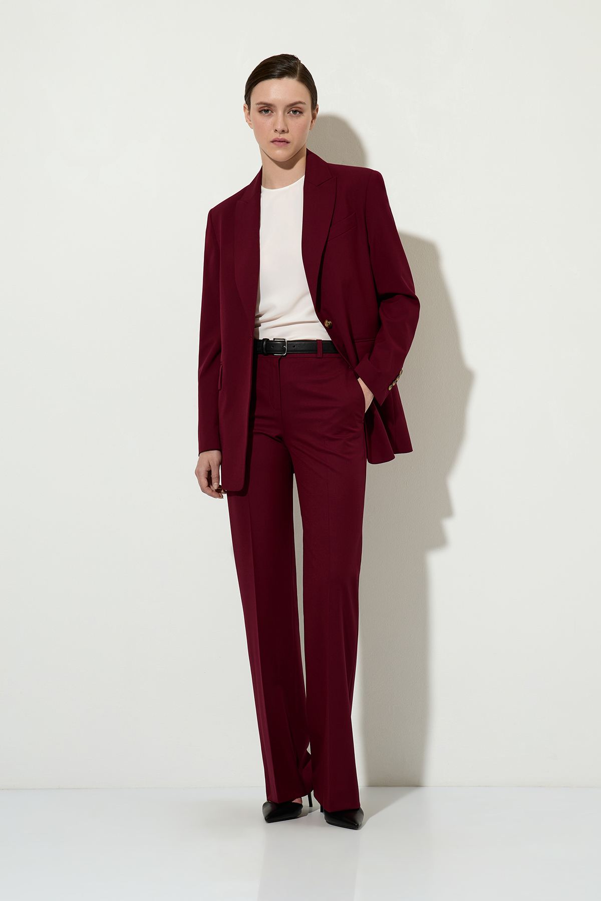 Однобортный жакет VASSA&Co, пол женский, цвет красный, фото №5