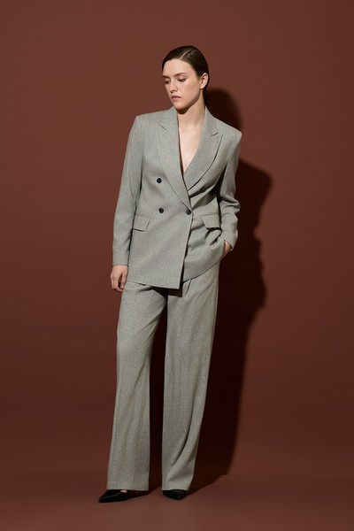 Двубортный жакет VASSA&Co, пол женский, цвет серый, фото №9