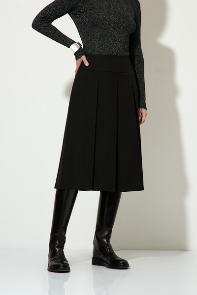 Юбка А-силуэта VASSA&Co, пол женский, цвет черный, фото №2