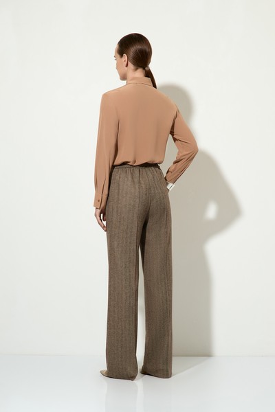 Брюки прямого кроя VASSA&Co, пол женский, цвет коричневый, фото №4