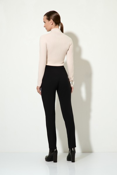 Зауженные брюки с молниями VASSA&Co, пол женский, цвет черный, фото №3