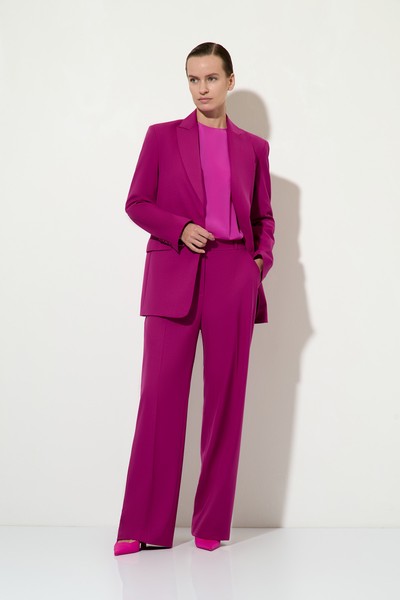 Однобортный жакет в оттенке темная фуксия VASSA&Co, пол женский, цвет фиолетовый, фото №6