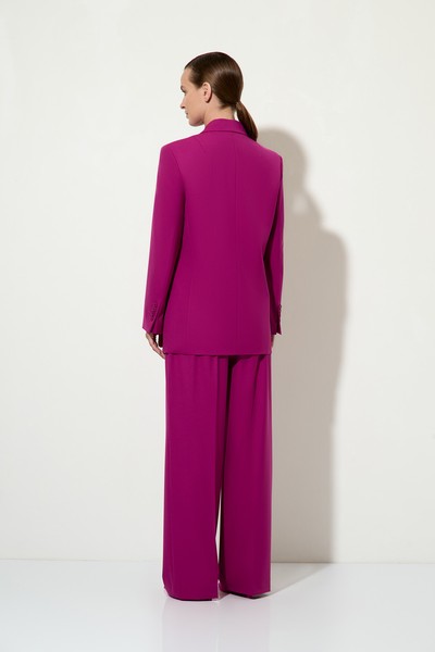 Однобортный жакет в оттенке темная фуксия VASSA&Co, пол женский, цвет фиолетовый, фото №5