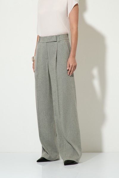 Брюки прямого кроя VASSA&Co, пол женский, цвет серый, фото №7