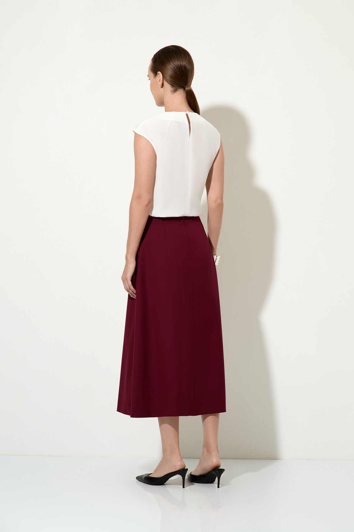 Юбка А-силуэта VASSA&Co, пол женский, цвет красный, фото №7