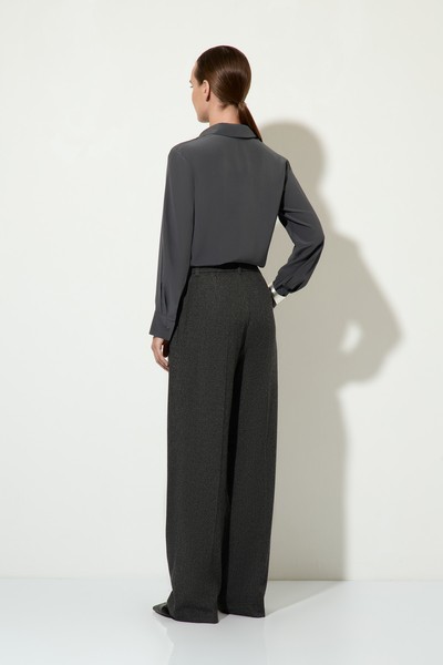 Брюки прямого кроя из полушерсти VASSA&Co, пол женский, цвет серый, фото №6