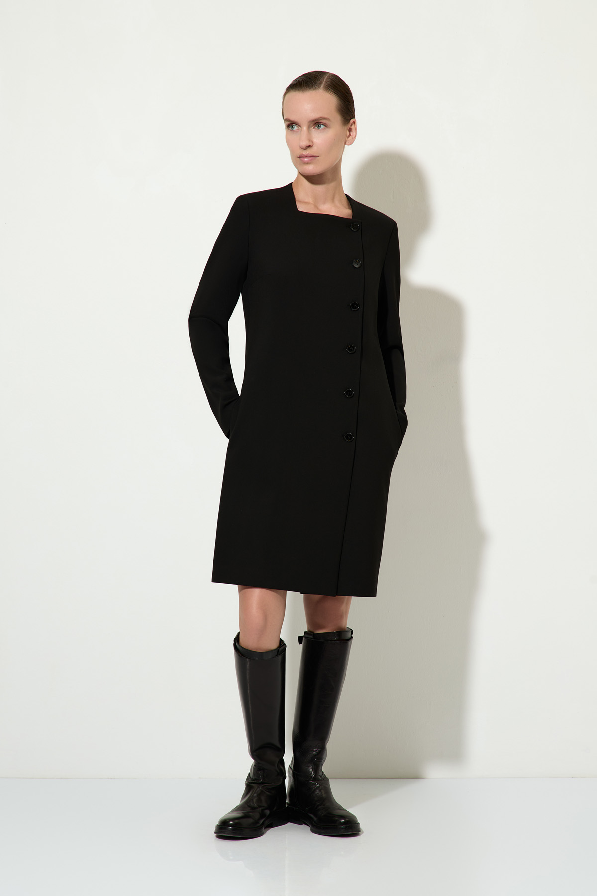 Платье VASSA&Co, пол женский, цвет черный, фото №2