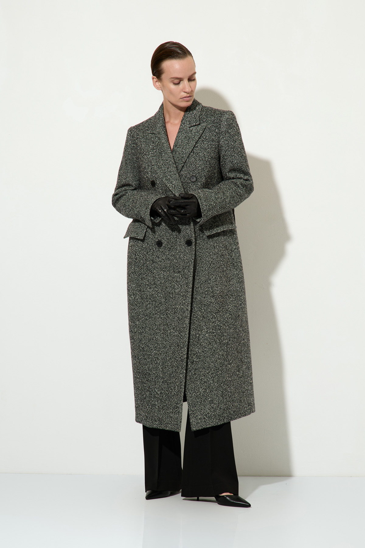 Пальто со съемной деталью VASSA&Co, пол женский, цвет черный, фото №5