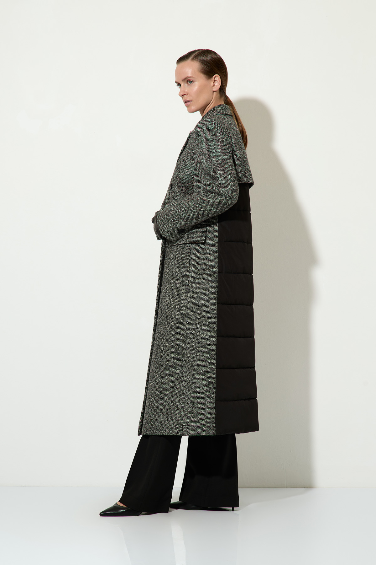 Пальто со съемной деталью VASSA&Co, пол женский, цвет черный, фото №2