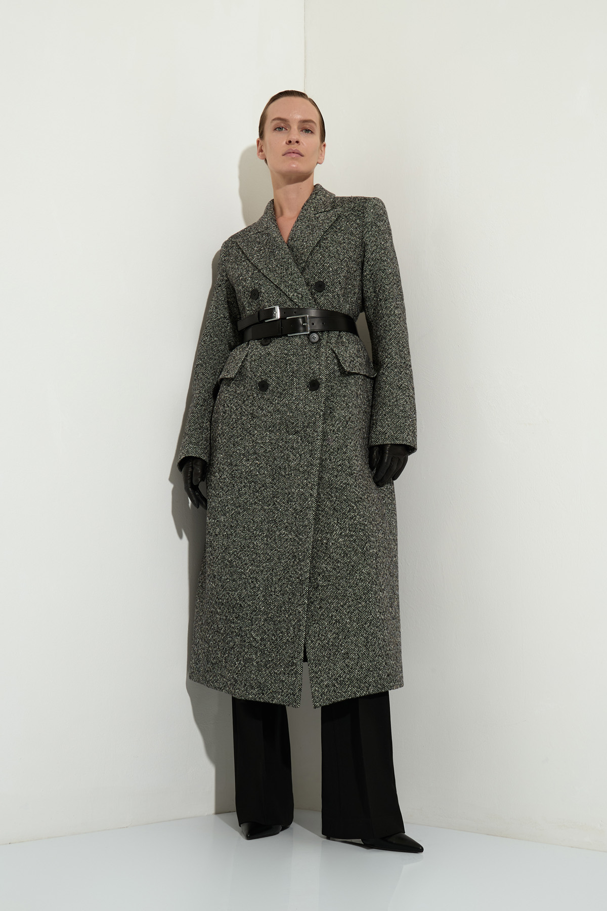 Пальто со съемной деталью VASSA&Co, пол женский, цвет черный, фото №4