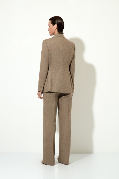 Однобортный жакет VASSA&Co, пол женский, цвет коричневый, фото №2