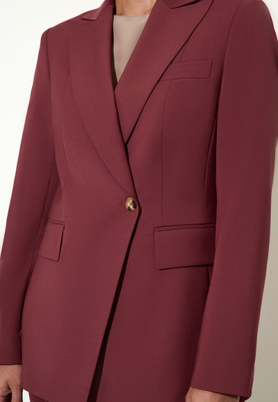 Жакет из полушерстяной ткани VASSA&Co, пол женский, цвет бордовый, фото №2