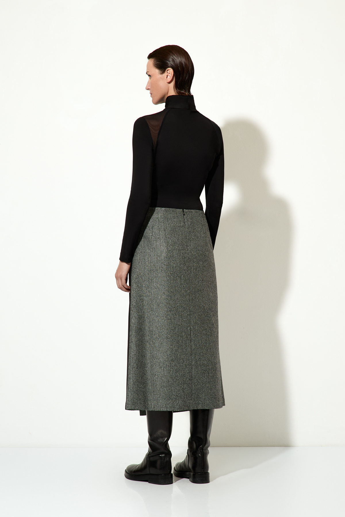 Водолазка с элементами из сетки VASSA&Co, пол женский, цвет черный, фото №4