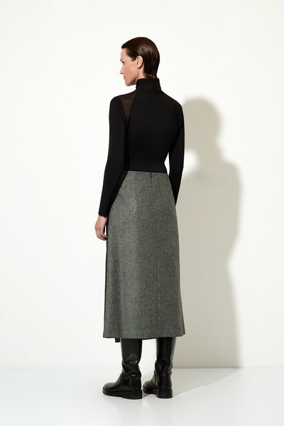 Водолазка с элементами из сетки VASSA&Co, пол женский, цвет черный, фото №4