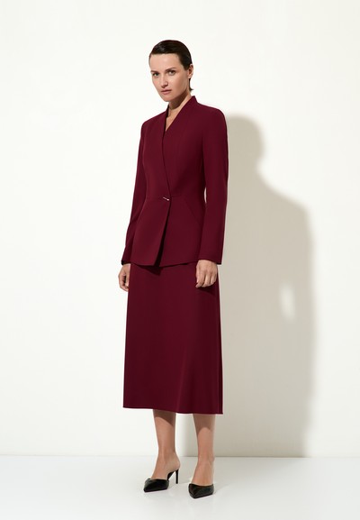 Жакет с асимметричным бортом VASSA&Co, пол женский, цвет красный, фото №3