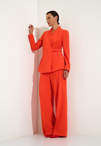 Жакет с акцентной деталью VASSA&Co, пол женский, цвет красный, фото №5