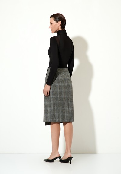 Асимметричная юбка-карандаш VASSA&Co, пол женский, цвет серый, фото №3