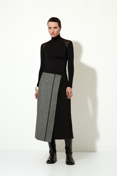 Водолазка с элементами из сетки VASSA&Co, пол женский, цвет черный, фото №2